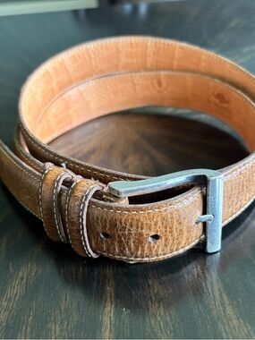 Men's Brown Martin Dingman Leather Belt - Classic Casual Style size 40